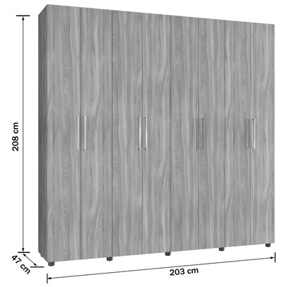 Guarda-Roupa Casal 8 Portas 4 Gavetas Branco 2022 - Percasa