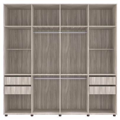 Guarda-Roupa Casal 8 Portas 4 Gavetas Fresno 2022 - Percasa
