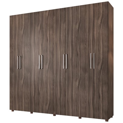 Guarda-Roupa Casal 8 Portas 4 Gavetas Carvalho 2022 - Percasa