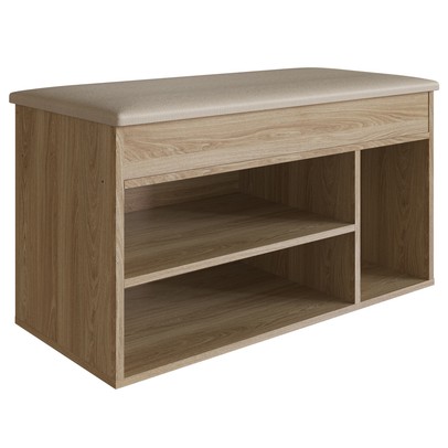 Sapateira Baú 3 Nichos Oak Sp080 – Completa Móveis