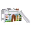 Cama Infantil com Escorregador e Cabaninha Branco Bb1000 – Completa Móveis