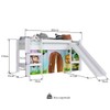 Cama Infantil com Escorregador e Cabaninha Branco Bb1000 – Completa Móveis