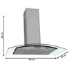 Coifa de Parede Vidro Curvo Duto Slim 80 Cm 127v Inox - Fogatti