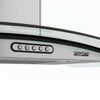 Coifa de Parede Vidro Curvo Duto Slim 80 Cm 127v Inox - Fogatti