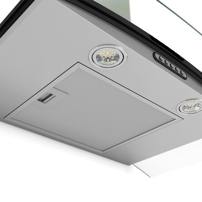 Coifa de Parede Vidro Curvo Duto Slim 80 Cm 127v Inox - Fogatti