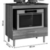 Armário de Cozinha para Cooktop 1 Gaveta Branco 11382 - Nicioli