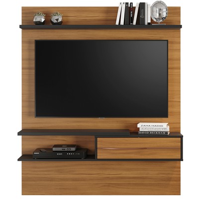 Painel para TV Até 55 Polegadas 1 Porta Freijó Trend/Preto Nt1155 - Notável