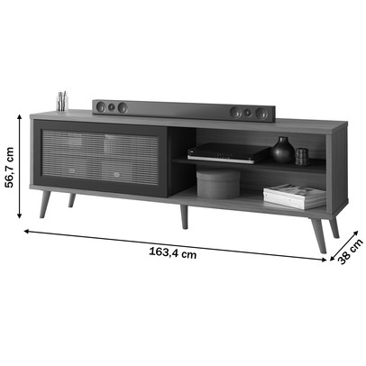 Rack para TV Até 60 Polegadas 1 Porta Freijó Trend/Off White Nt1175 - Notável