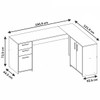 Mesa para Escritório 2 Portas 3 Gavetas Preto Tx Nt2005 - Notavel