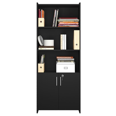 Armário para Escritório 2 Portas Preto Tx 56118 - Notável