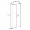 Armário Multiuso 2 Portas 4 Prateleiras Freijó Trend/Off White Nt4020 – Notável