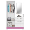 Cômoda 2 Portas 3 Gavetas Branco New/Rosa Nt5165 – Notável
