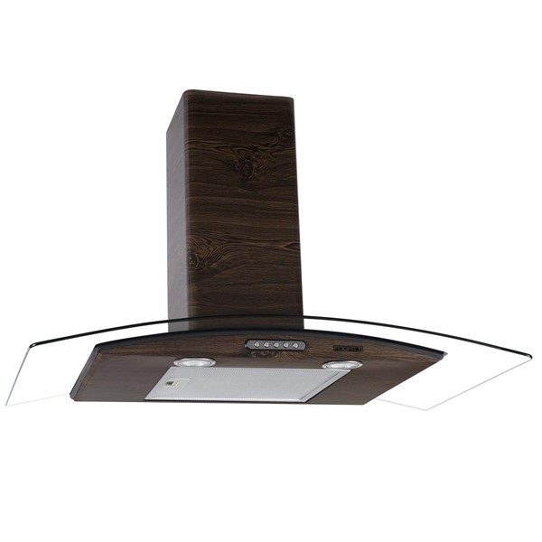Coifa Vidro Curvo Slim 90 Cm Wood 127v - Atria Móveis
