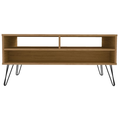 Mesa de Centro Estocolmo 2 Gavetas Carvalho/Grafite/Branco - Artely