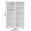Estante para Livros Multy 8 Prateleiras Branco - Artely