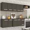 Cozinha Compacta Jade 9 Portas 2 Gavetas Preto Fosco - Panorama Móveis