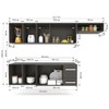Cozinha Compacta Jade 9 Portas 2 Gavetas Preto Fosco - Panorama Móveis