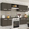 Cozinha Compacta Lis 9 Portas 2 Gavetas Preto Fosco - Panorama Móveis