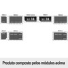 Cozinha Completa Yasmin 12 Portas 4 Gavetas Preto Fosco - Panorama Móveis