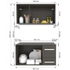 Cozinha Compacta Victória 5 Portas 2 Gavetas Preto Fosco - Panorama Móveis