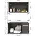 Cozinha Compacta Victória 5 Portas 2 Gavetas Preto Fosco - Panorama Móveis