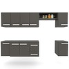 Cozinha Compacta Stela 9 Portas 2 Gavetas Preto Fosco - Panorama Móveis