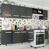 Cozinha Compacta Stela 9 Portas 2 Gavetas Preto Fosco - Panorama Móveis