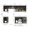 Cozinha Compacta Ana 7 Portas 2 Gavetas Preto Fosco - Panorama Móveis