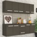 Cozinha Compacta Samara 9 Portas 2 Gavetas Preto Fosco - Panorama Móveis