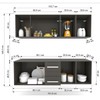 Cozinha Compacta Samara 9 Portas 2 Gavetas Preto Fosco - Panorama Móveis
