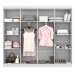 Guarda-Roupa Casal Ele e Ela 8 Portas 8 Prateleiras Malbec Branco Fosco - Panorama Móveis