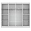 Guarda-Roupa Casal Ele e Ela 8 Portas 8 Prateleiras Malbec Branco Fosco - Panorama Móveis
