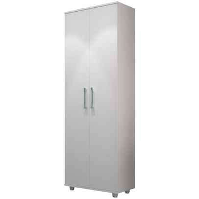 Armário Multiuso Plus 2 Portas 5 Prateleiras Branco - Percasa