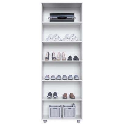 Armário Multiuso Plus 2 Portas 5 Prateleiras Branco - Percasa