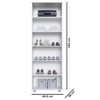 Armário Multiuso Plus 2 Portas 5 Prateleiras Branco - Percasa
