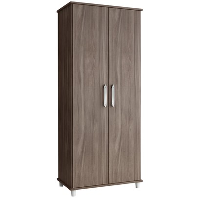 Armário Multiuso Slim 2 Portas 4 Prateleiras Carvalho - Percasa