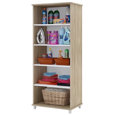 Armário Multiuso Slim 2 Portas 4 Prateleiras Frenso - Percasa