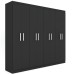 Guarda-Roupa Casal Ele e Ela 8 Portas 8 Prateleiras Malbec Preto Fosco - Panorama Móveis