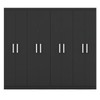 Guarda-Roupa Casal Ele e Ela 8 Portas 8 Prateleiras Malbec Preto Fosco - Panorama Móveis