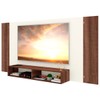 Painel para TV Até 55 Polegadas Orlando 2 Nichos Castanho/Off White - Panorama Móveis