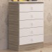 Cômoda Infantil 5 Gavetas Fresno/Branco 1340 - Percasa