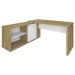 Mesa Escrivaninha Smart 1 Porta 2 Prateleiras Olmo/Branco - Artany