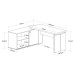 Mesa Escrivaninha Smart 1 Porta 2 Prateleiras Olmo/Branco - Artany