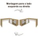 Mesa Escrivaninha Smart 1 Porta 2 Prateleiras Olmo/Branco - Artany