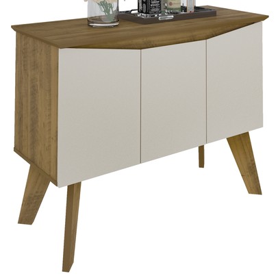 Aparador Balcão Buffet 3 Portas Oásis Pinho/Off White - Artely