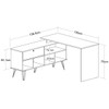 Mesa Escrivaninha Dubai 1 Porta Ipe/Preto - Artany