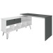 Mesa Escrivaninha Dubai 1 Porta Branco/Grafito - Artany