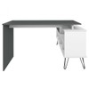Mesa Escrivaninha Dubai 1 Porta Branco/Grafito - Artany