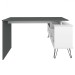 Mesa Escrivaninha Dubai 1 Porta Branco/Grafito - Artany