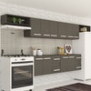 Cozinha Completa Alice 10 Portas 4 Gavetas Preto Fosco - Panorama Móveis